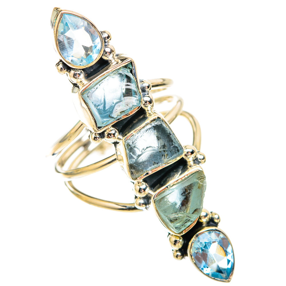 Aquamarine, Blue Topaz Rings handcrafted by Ana Silver Co - RING119391 - Photo 2