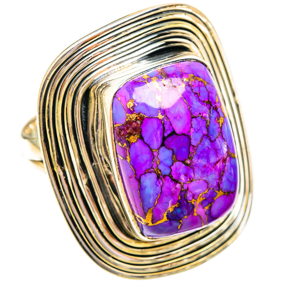 Purple Copper Composite Turquoise Rings handcrafted by Ana Silver Co - RING119455 - Photo 2