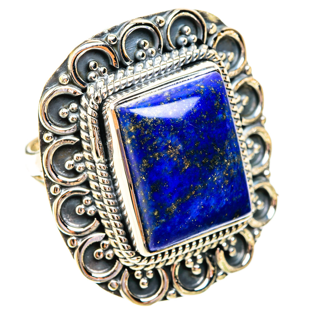 Lapis Lazuli Rings handcrafted by Ana Silver Co - RING119508 - Photo 2