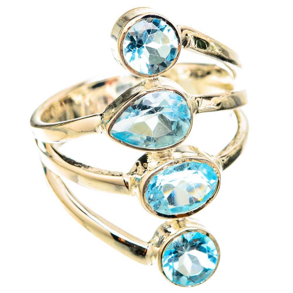 Blue Topaz Rings handcrafted by Ana Silver Co - RING119540 - Photo 2