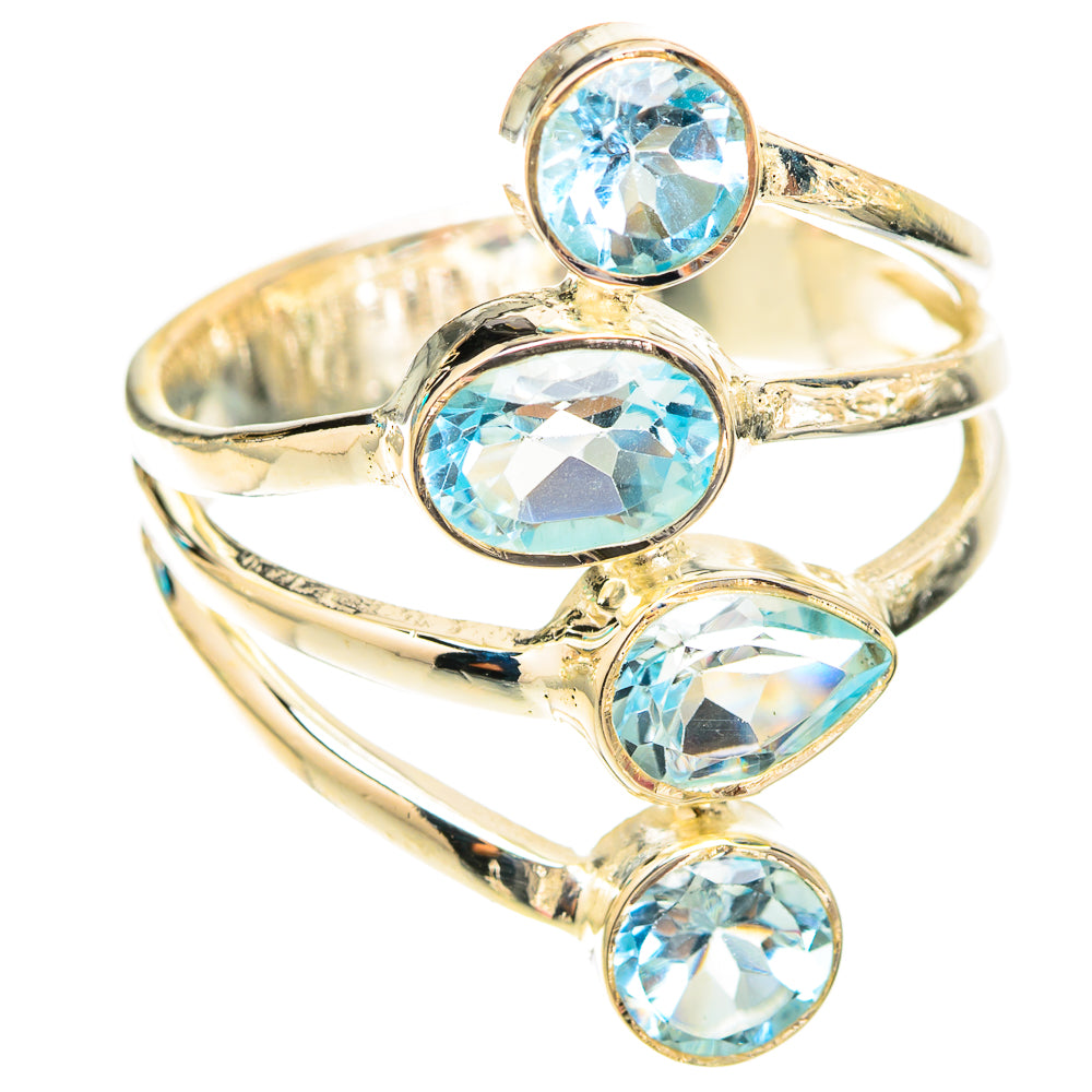 Blue Topaz Rings handcrafted by Ana Silver Co - RING119639 - Photo 2