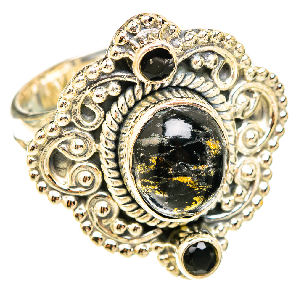 Black Copper Onyx Rings handcrafted by Ana Silver Co - RING119657 - Photo 2