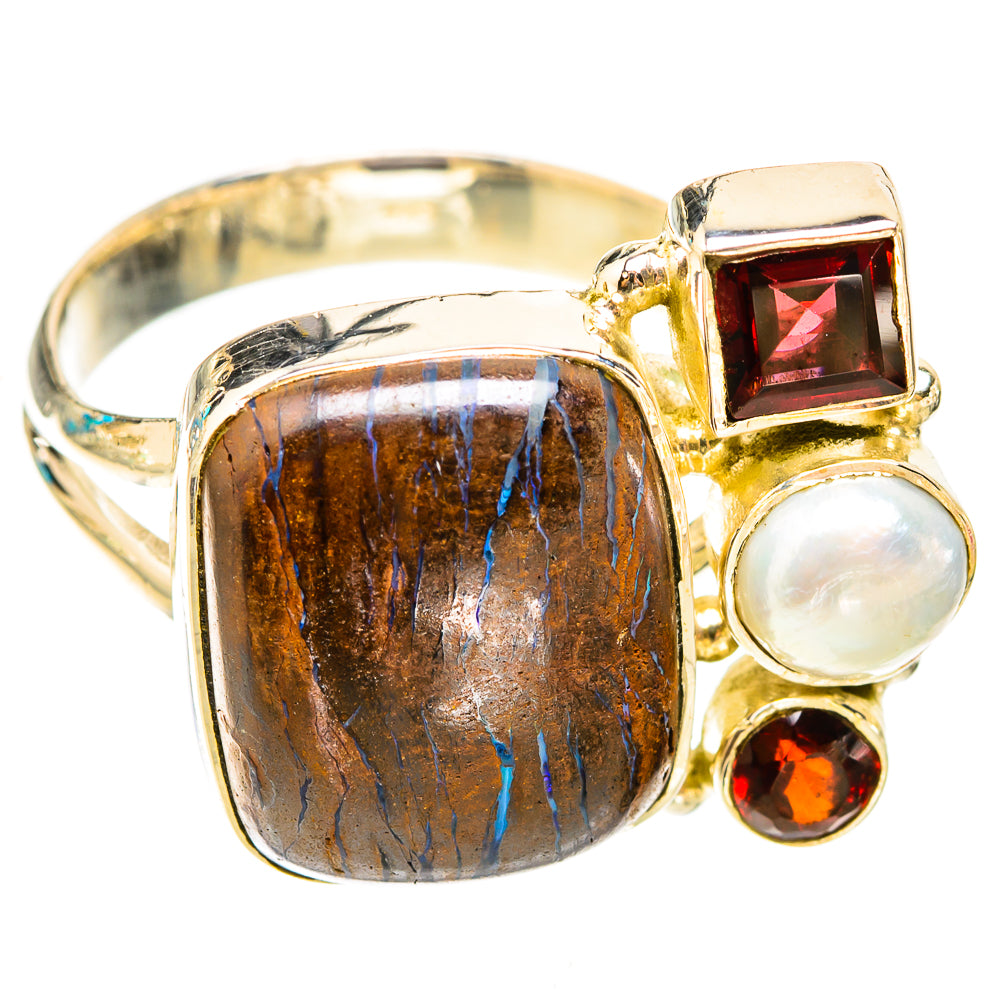 Boulder Opal Rings handcrafted by Ana Silver Co - RING119673 - Photo 2