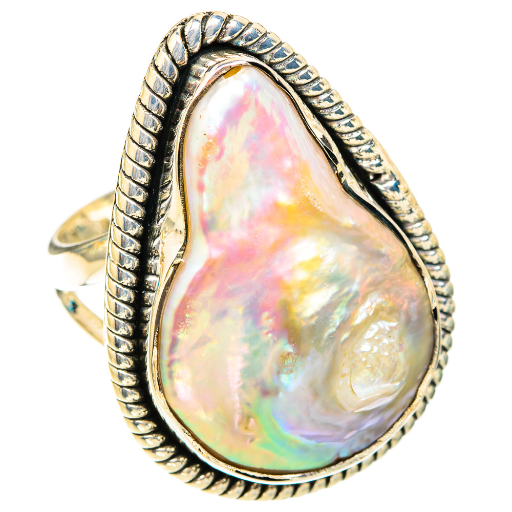 Mother Of Pearl Rings handcrafted by Ana Silver Co - RING119719 - Photo 2