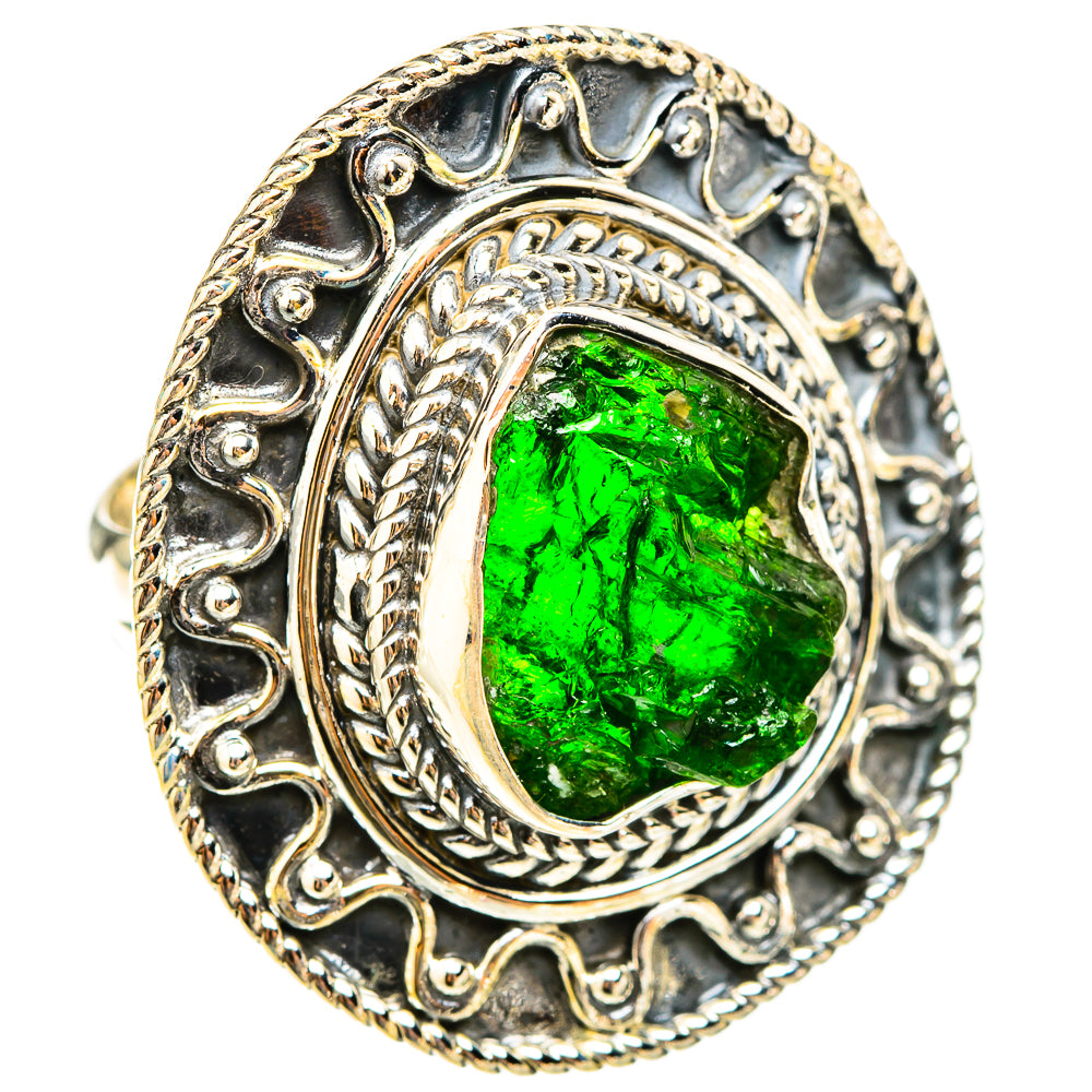 Chrome Diopside Rings handcrafted by Ana Silver Co - RING119741 - Photo 2