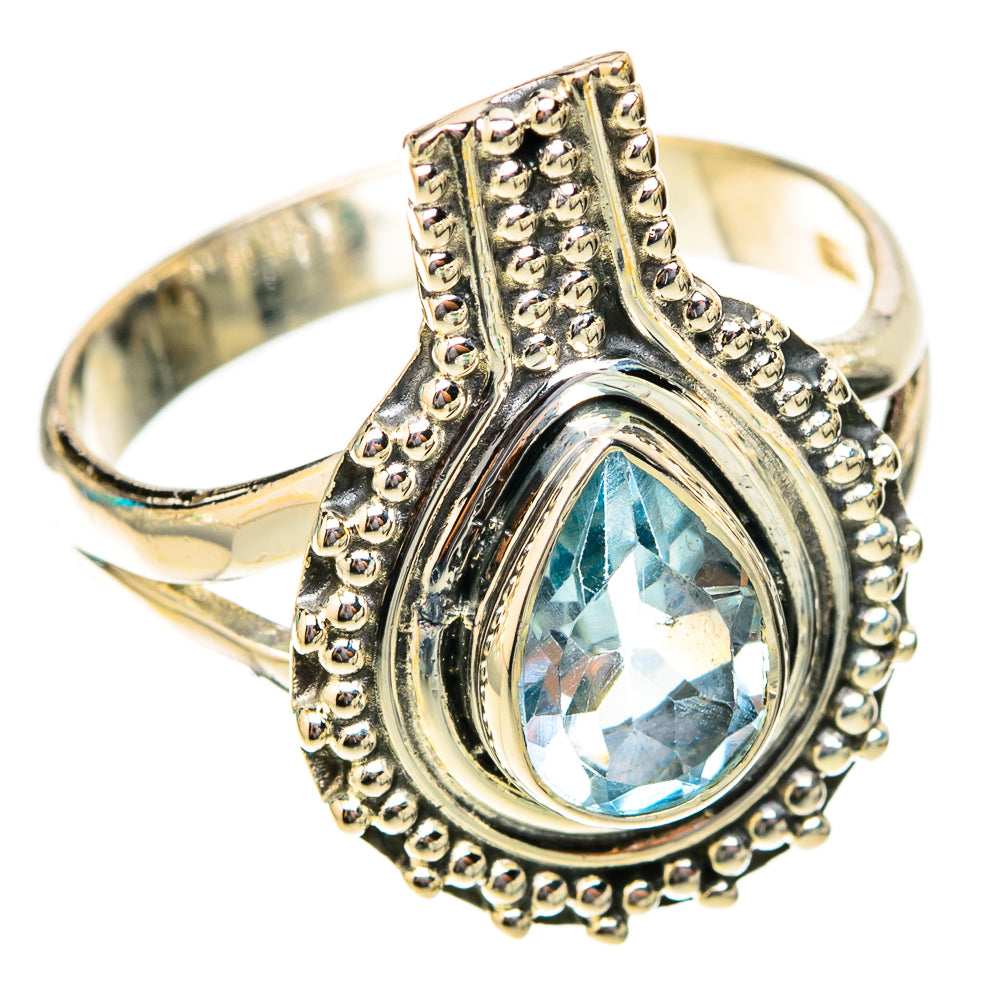 Blue Topaz Rings handcrafted by Ana Silver Co - RING119810 - Photo 2