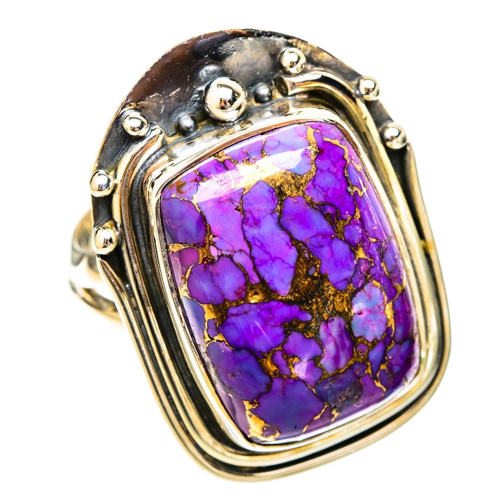 Purple Copper Composite Turquoise Rings handcrafted by Ana Silver Co - RING119994 - Photo 2
