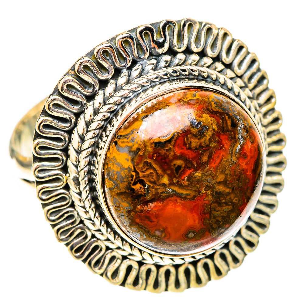 Moroccan Agate Rings handcrafted by Ana Silver Co - RING120035 - Photo 2
