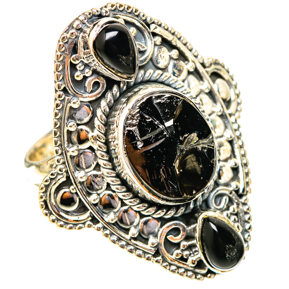 Shungite Rings handcrafted by Ana Silver Co - RING120101 - Photo 2