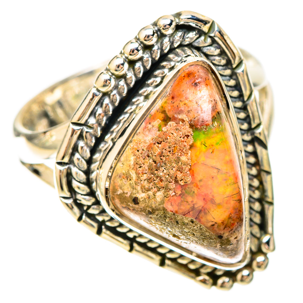 Mexican Fire Opal Rings handcrafted by Ana Silver Co - RING120139 - Photo 2