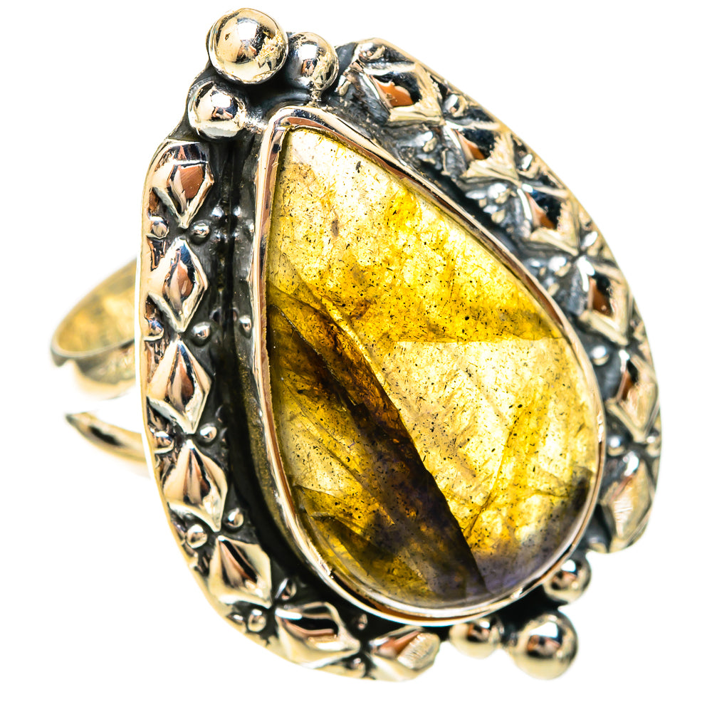 Labradorite Rings handcrafted by Ana Silver Co - RING120143 - Photo 2