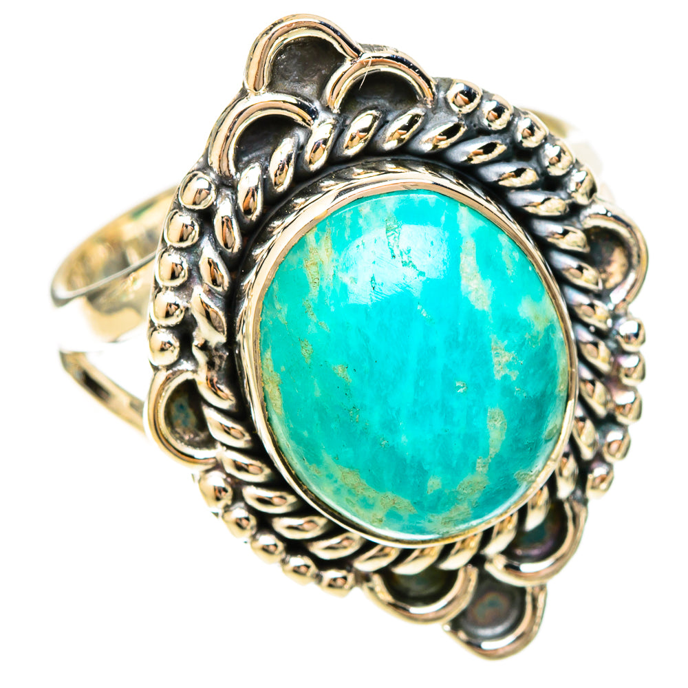 Amazonite Rings handcrafted by Ana Silver Co - RING120151 - Photo 2