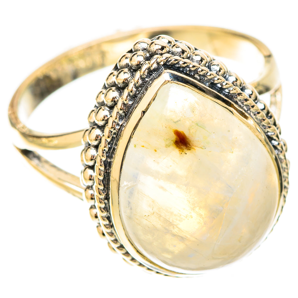 Rainbow Moonstone Rings handcrafted by Ana Silver Co - RING120168 - Photo 2