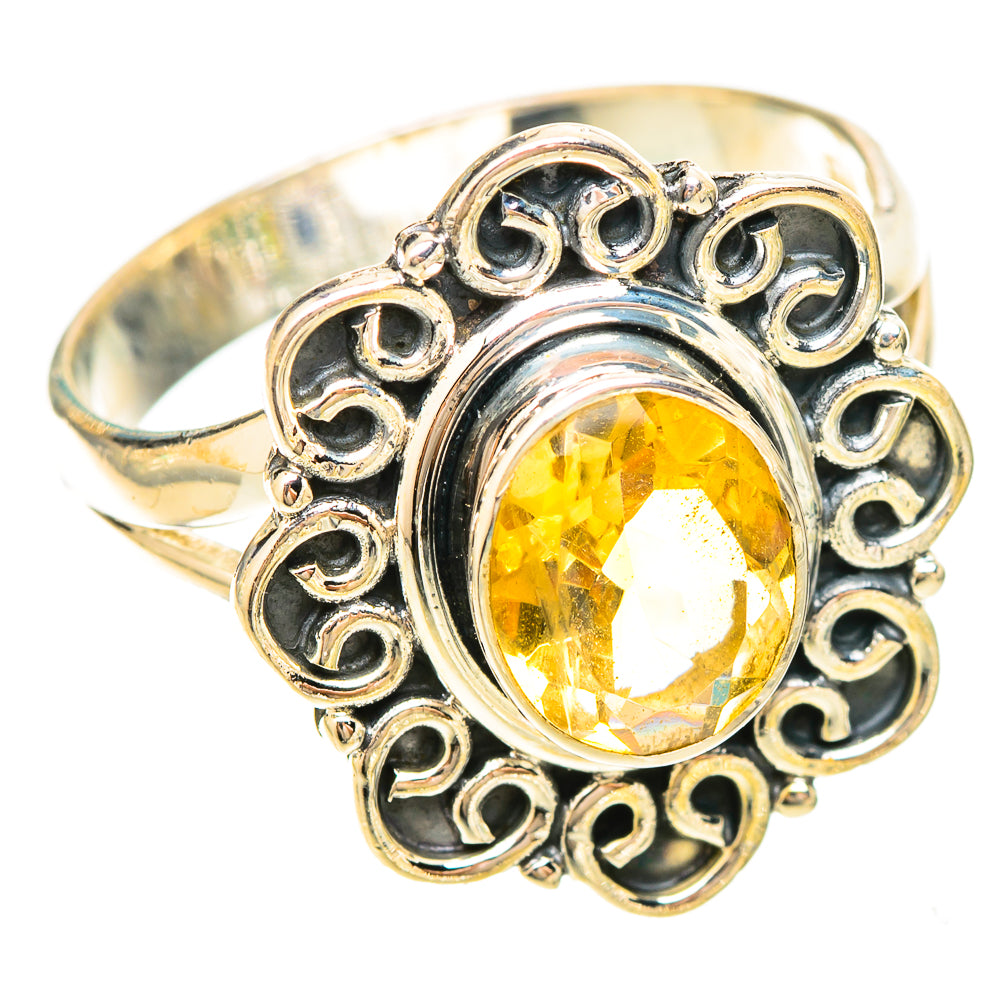 Citrine Rings handcrafted by Ana Silver Co - RING120190 - Photo 2