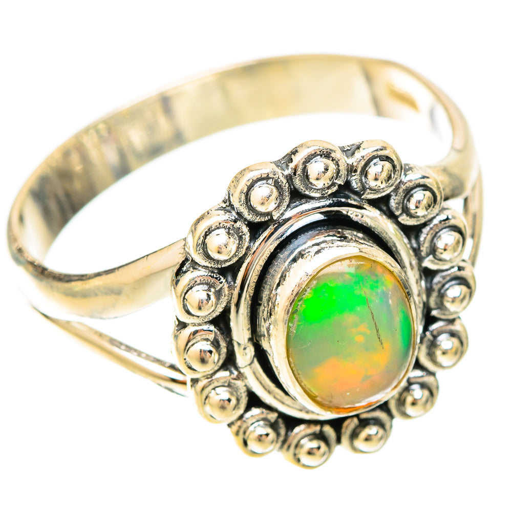 Ethiopian Opal Rings handcrafted by Ana Silver Co - RING120206 - Photo 2