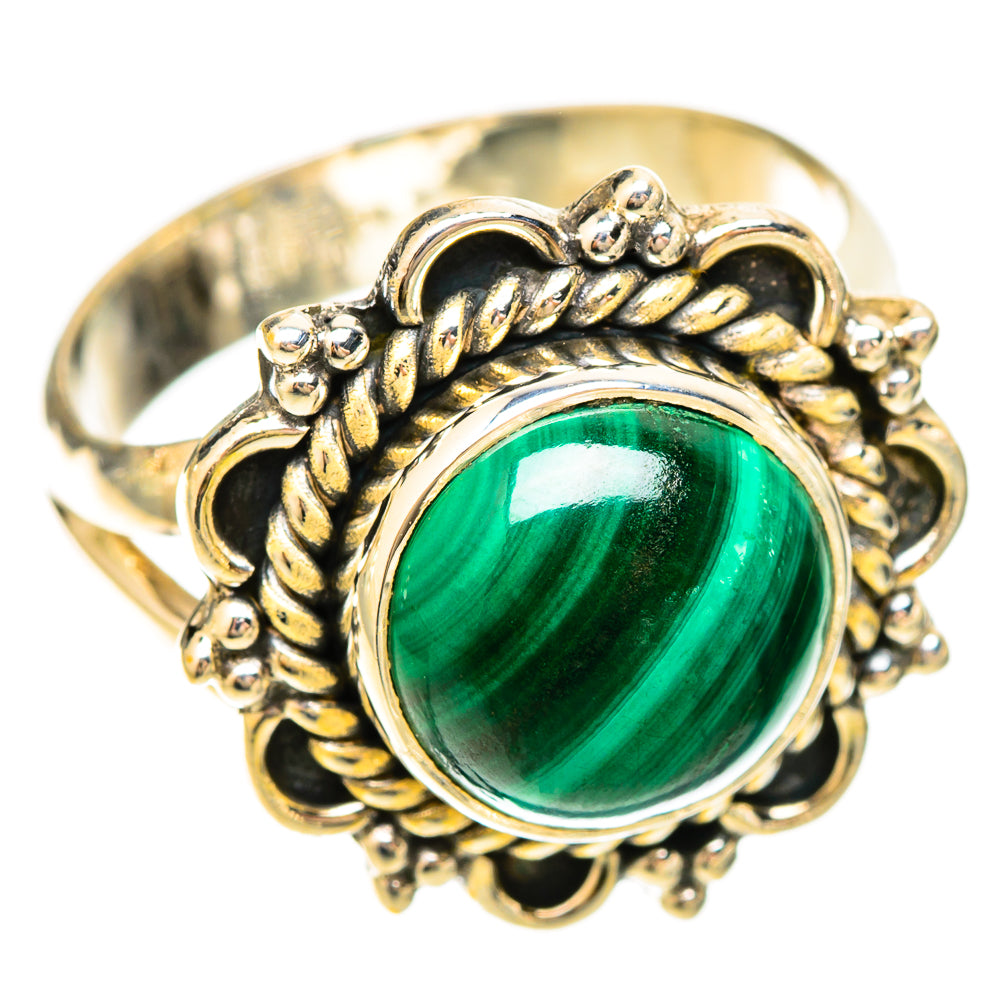 Malachite Rings handcrafted by Ana Silver Co - RING120214 - Photo 2