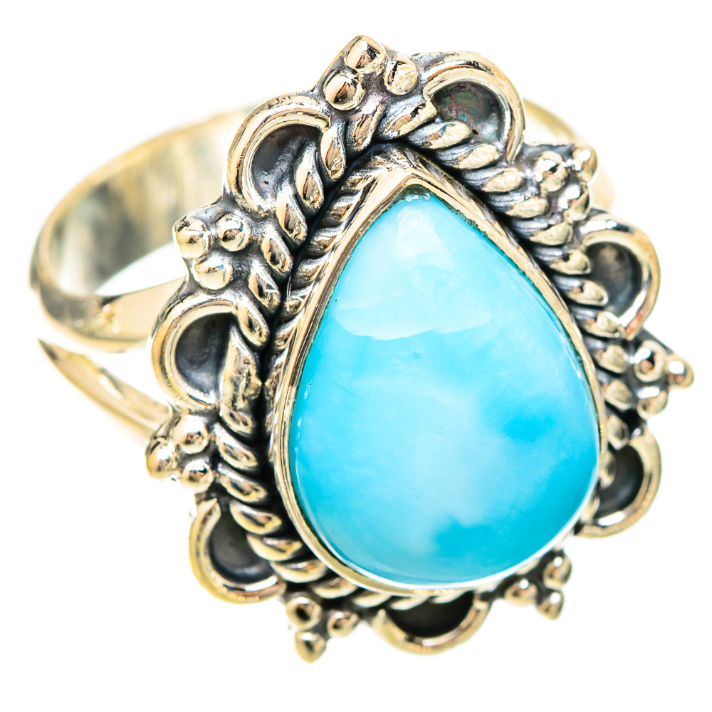 Larimar Rings handcrafted by Ana Silver Co - RING120240 - Photo 2