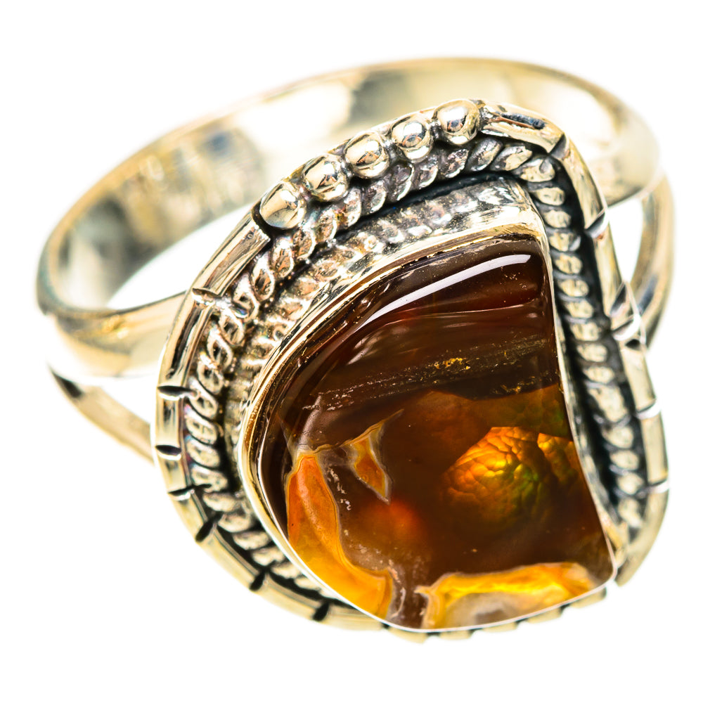 Mexican Fire Agate Rings handcrafted by Ana Silver Co - RING120251 - Photo 2