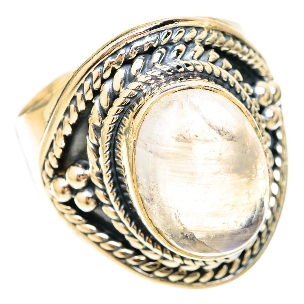Rainbow Moonstone Rings handcrafted by Ana Silver Co - RING120267 - Photo 2