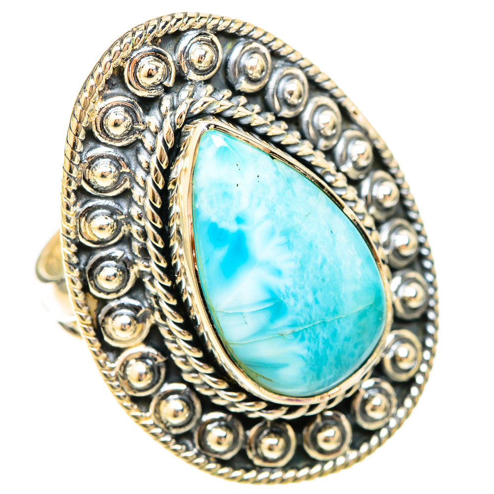 Larimar Rings handcrafted by Ana Silver Co - RING120282 - Photo 2