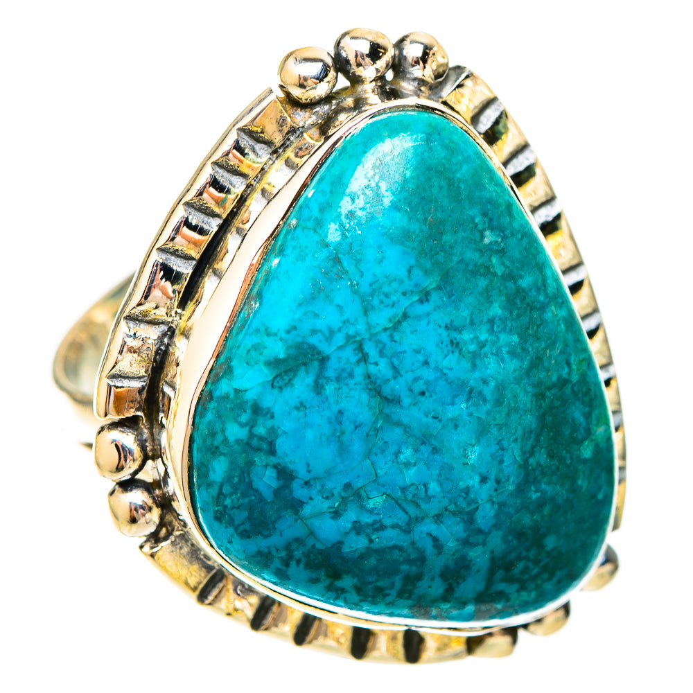 Chrysocolla Rings handcrafted by Ana Silver Co - RING120325 - Photo 2