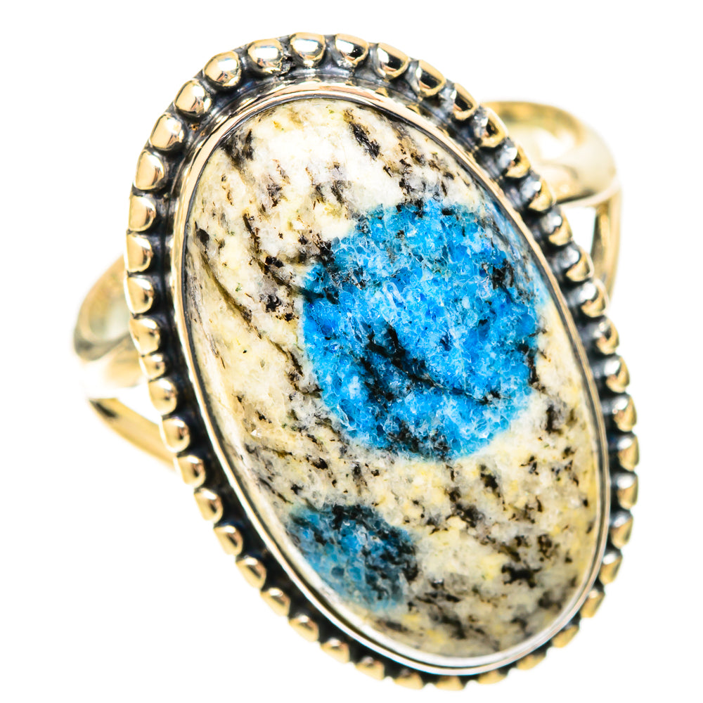 K2 Blue Azurite Rings handcrafted by Ana Silver Co - RING120328 - Photo 2