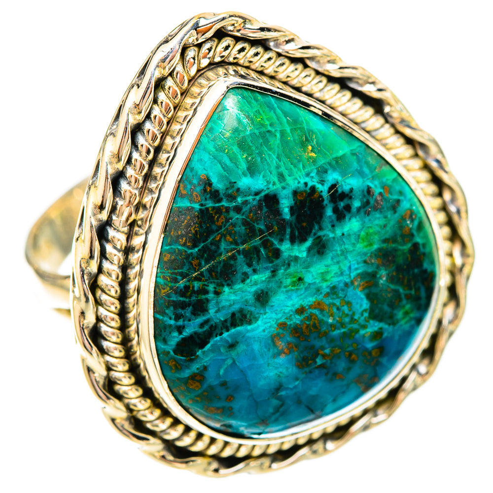 Chrysocolla Rings handcrafted by Ana Silver Co - RING120369 - Photo 2