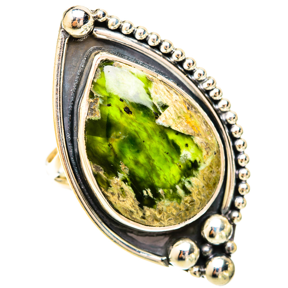 Australian Green Opal Rings handcrafted by Ana Silver Co - RING120384 - Photo 2