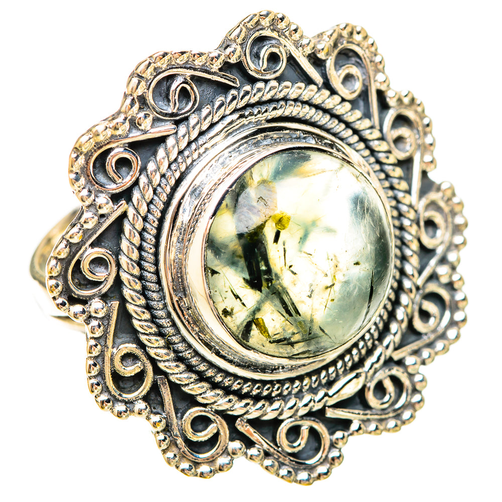Prehnite Rings handcrafted by Ana Silver Co - RING120390 - Photo 2