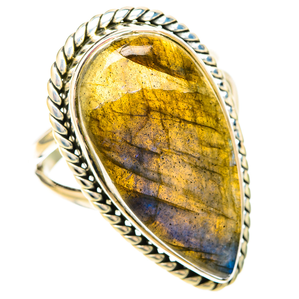 Labradorite Rings handcrafted by Ana Silver Co - RING120418 - Photo 2