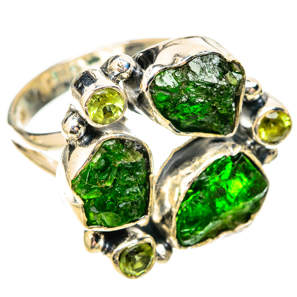 Chrome Diopside Rings handcrafted by Ana Silver Co - RING120430 - Photo 2