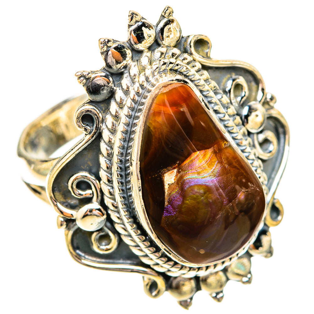 Mexican Fire Agate Rings handcrafted by Ana Silver Co - RING120474 - Photo 2