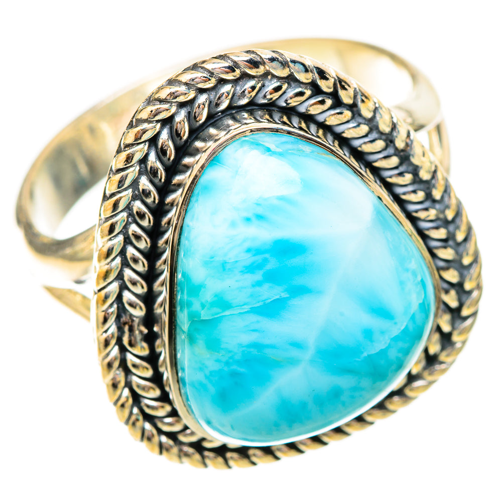 Larimar Rings handcrafted by Ana Silver Co - RING120503 - Photo 2