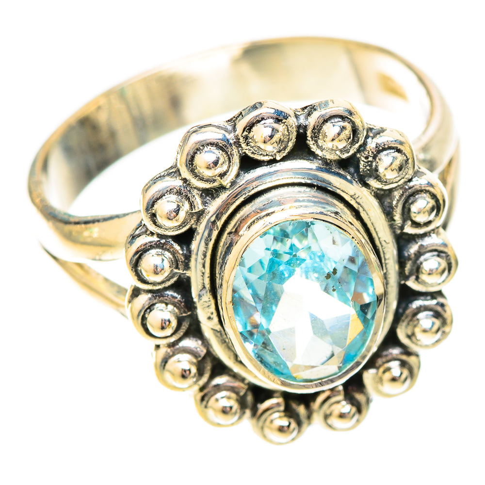Blue Topaz Rings handcrafted by Ana Silver Co - RING120537 - Photo 2