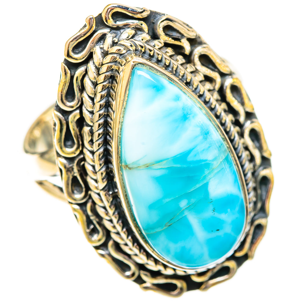 Larimar Rings handcrafted by Ana Silver Co - RING120565 - Photo 2