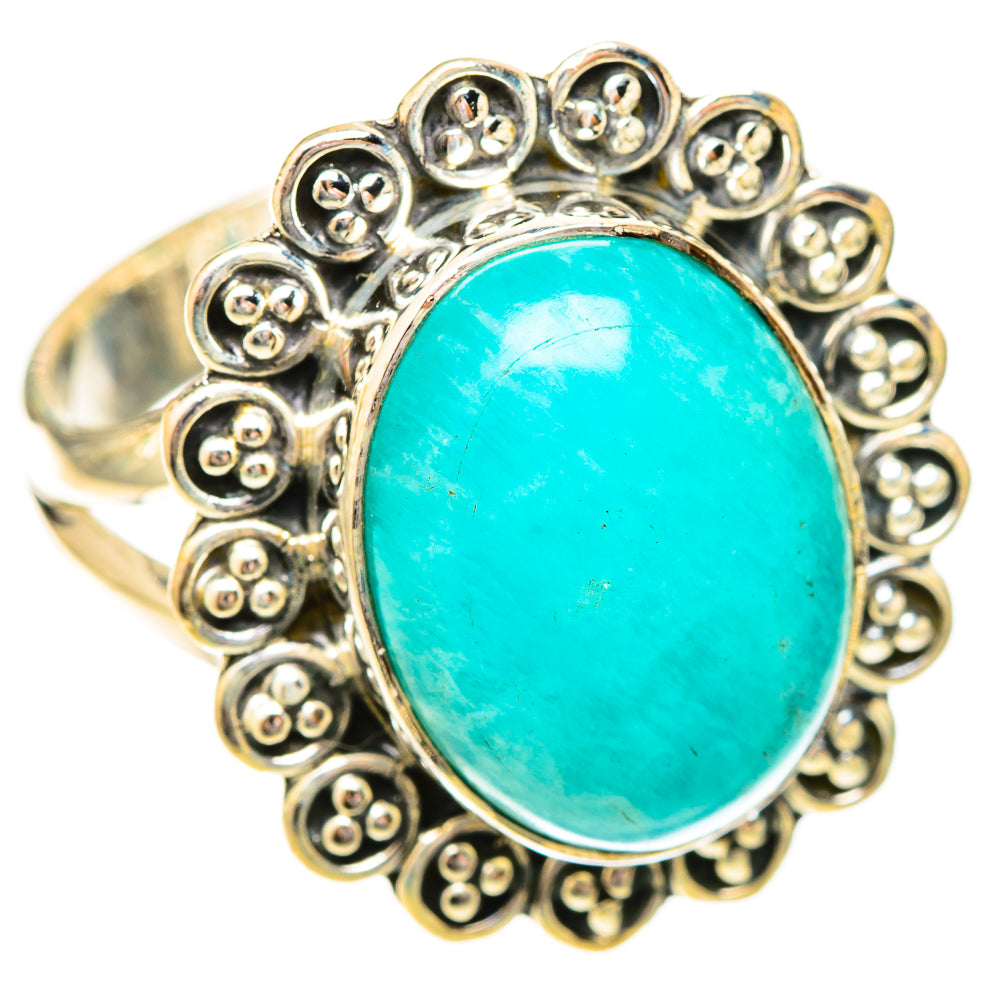 Amazonite Rings handcrafted by Ana Silver Co - RING120575 - Photo 2
