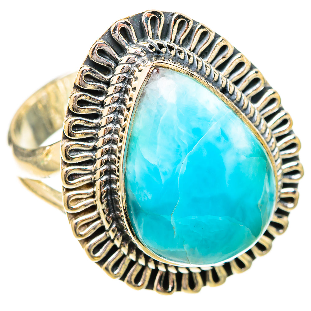 Larimar Rings handcrafted by Ana Silver Co - RING120600 - Photo 2