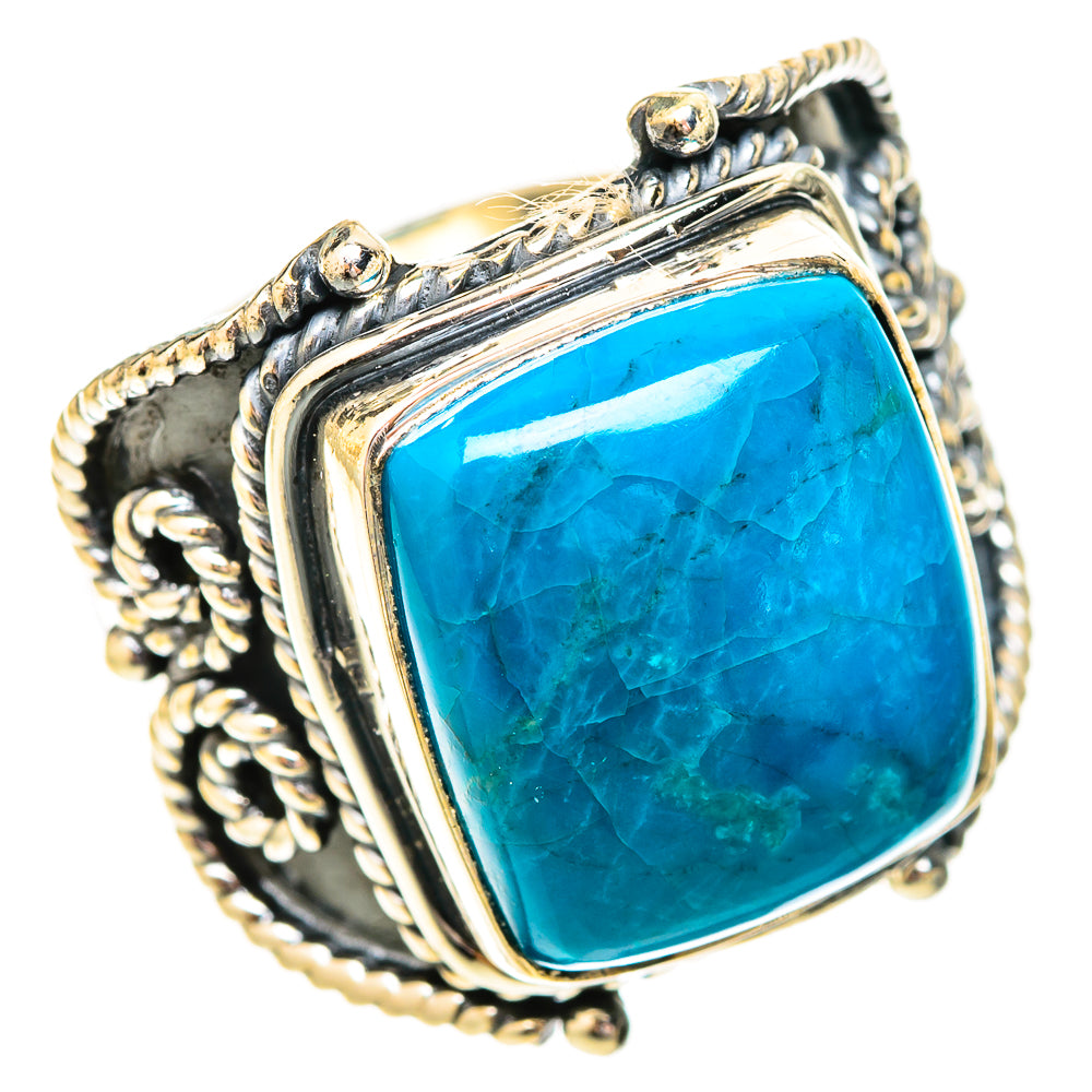 Chrysocolla Rings handcrafted by Ana Silver Co - RING120603 - Photo 2