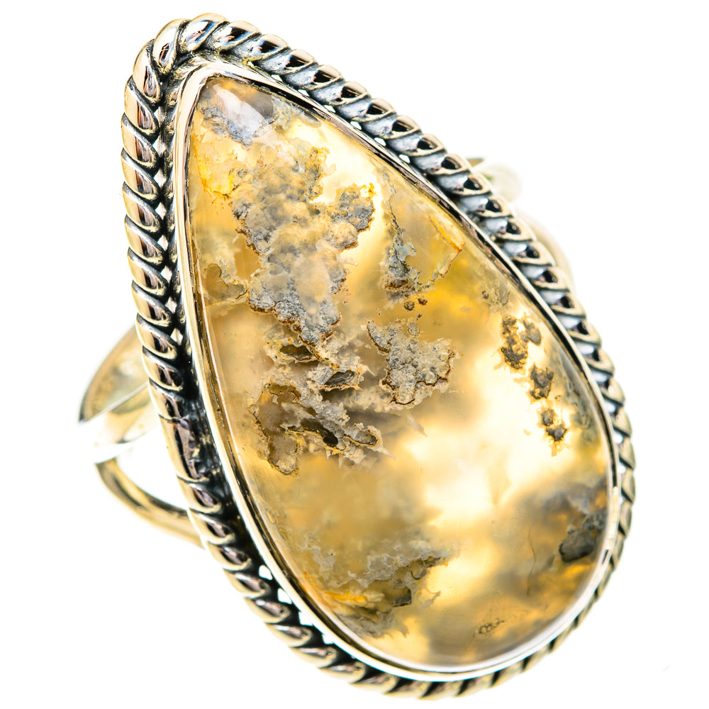 Plume Agate Rings handcrafted by Ana Silver Co - RING120703 - Photo 2