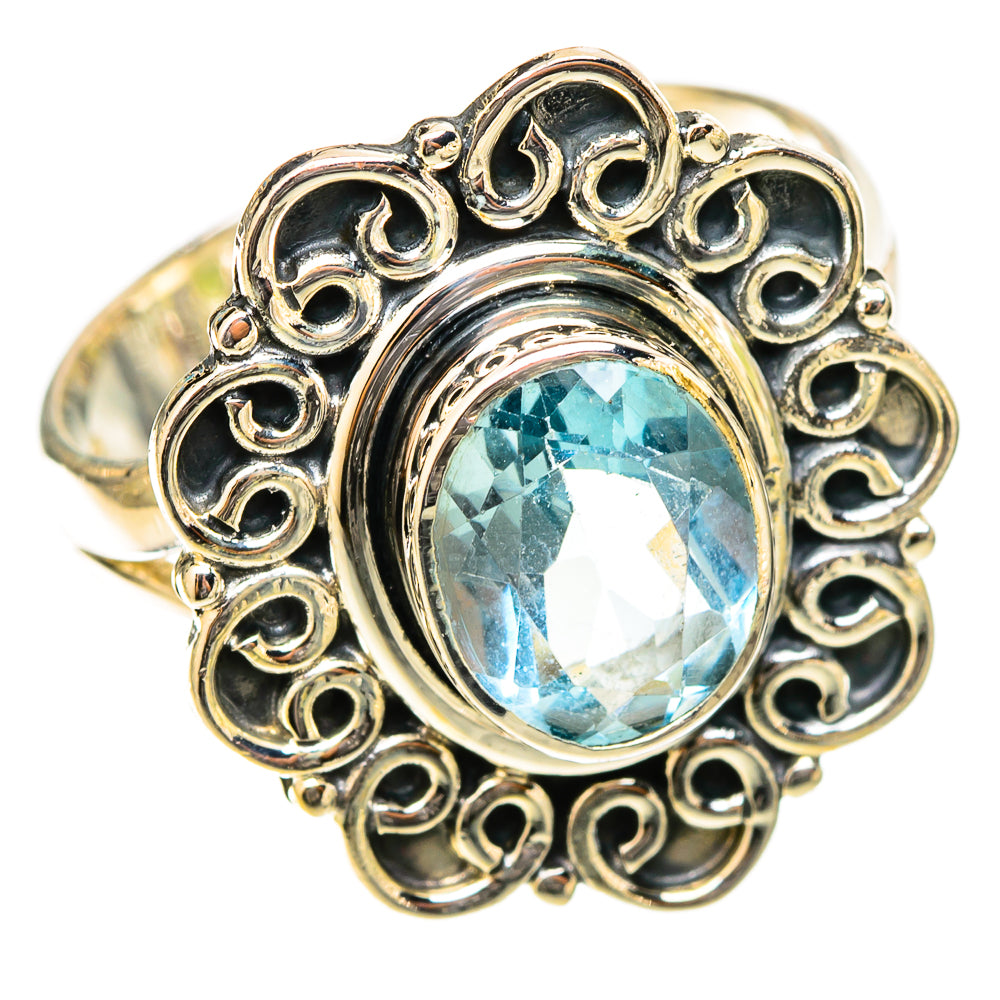 Blue Topaz Rings handcrafted by Ana Silver Co - RING120759 - Photo 2