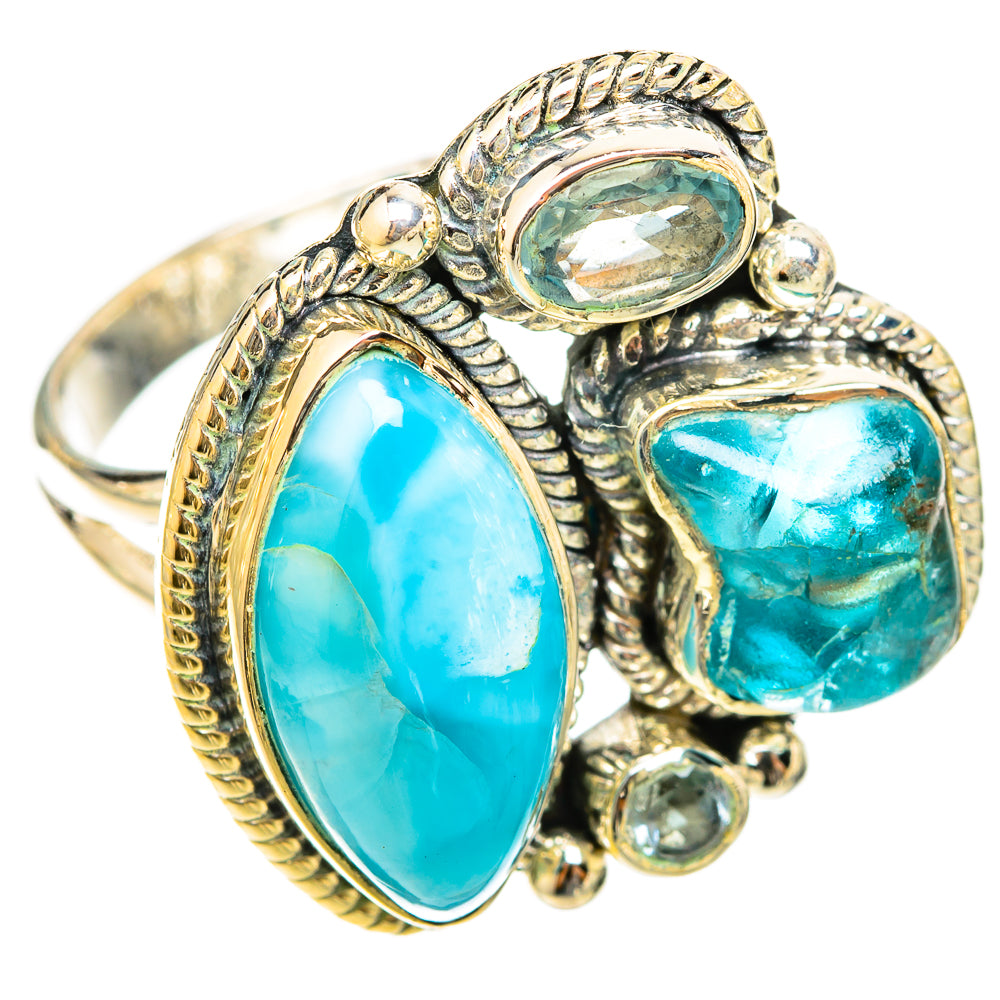 Larimar Rings handcrafted by Ana Silver Co - RING120794 - Photo 2