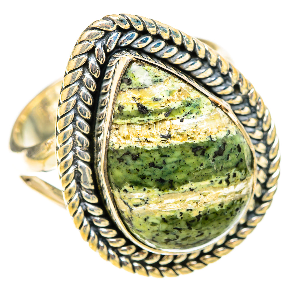 Green Swiss Opal Rings handcrafted by Ana Silver Co - RING120799 - Photo 2