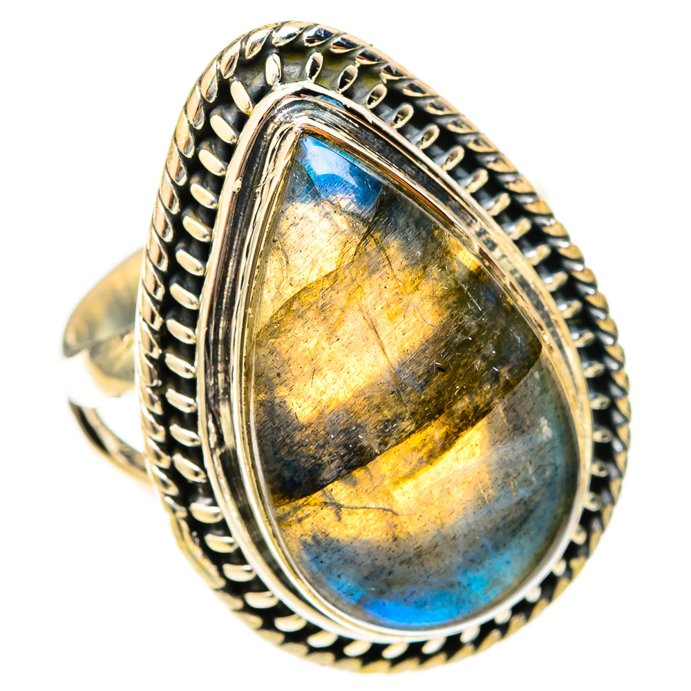 Labradorite Rings handcrafted by Ana Silver Co - RING120895 - Photo 2