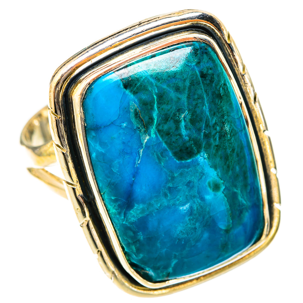 Chrysocolla Rings handcrafted by Ana Silver Co - RING120998 - Photo 2
