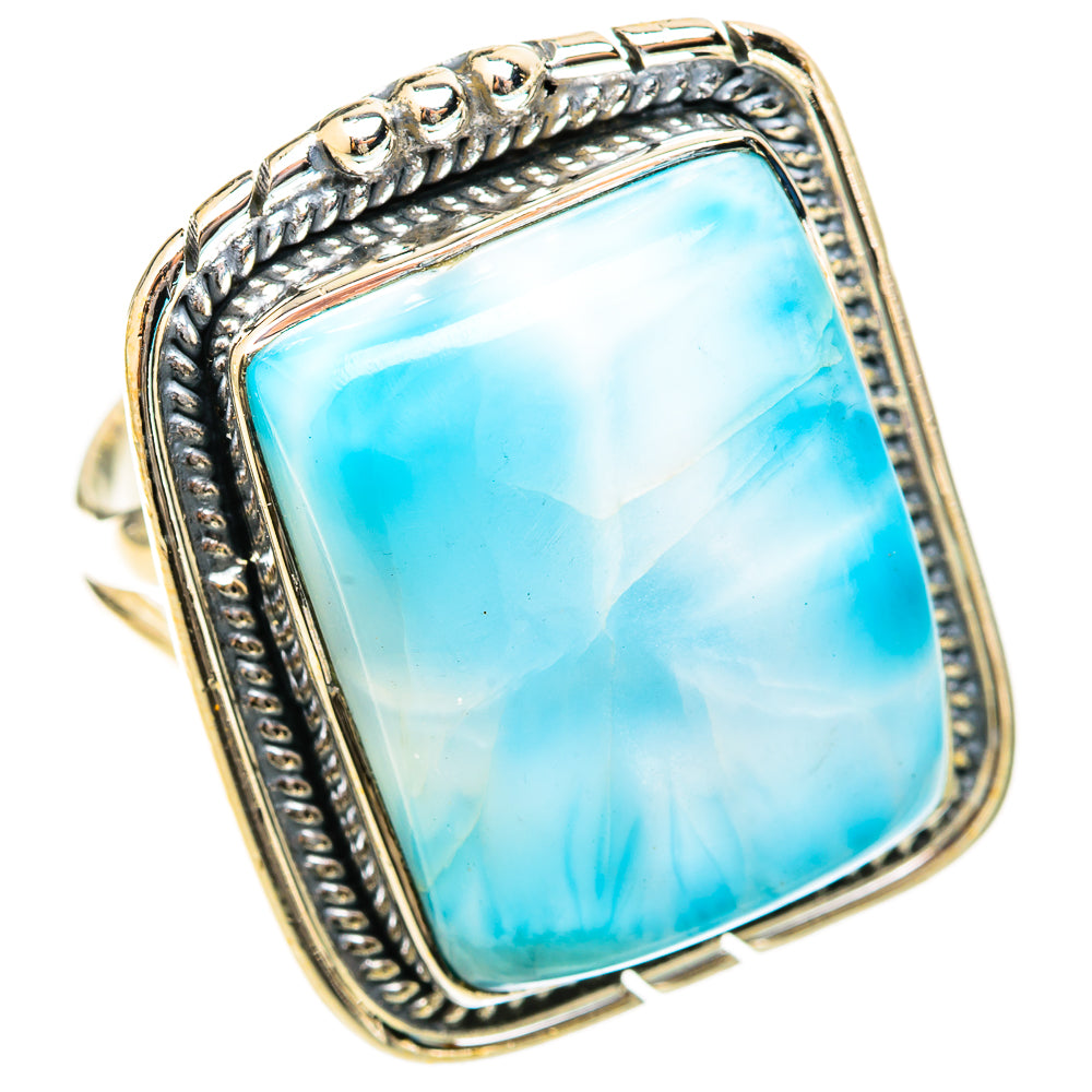Larimar Rings handcrafted by Ana Silver Co - RING121004 - Photo 2