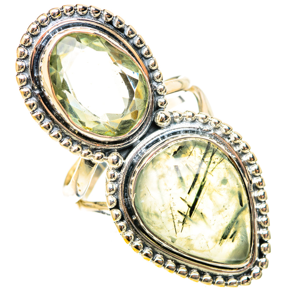 Prehnite Rings handcrafted by Ana Silver Co - RING121005 - Photo 2