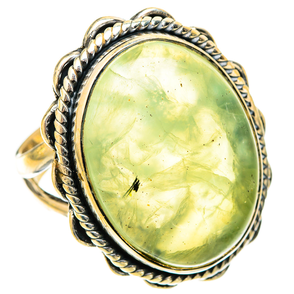 Prehnite Rings handcrafted by Ana Silver Co - RING121010 - Photo 2