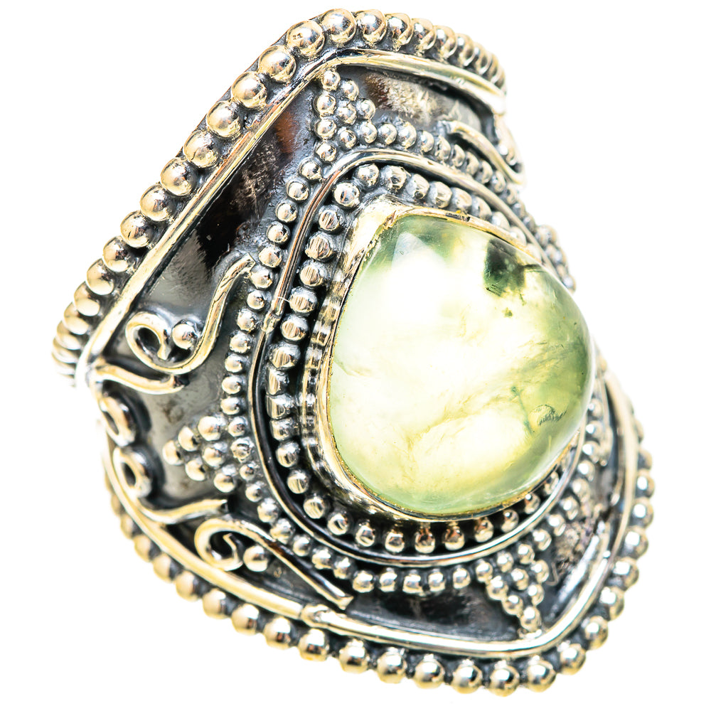 Prehnite Rings handcrafted by Ana Silver Co - RING121029 - Photo 2