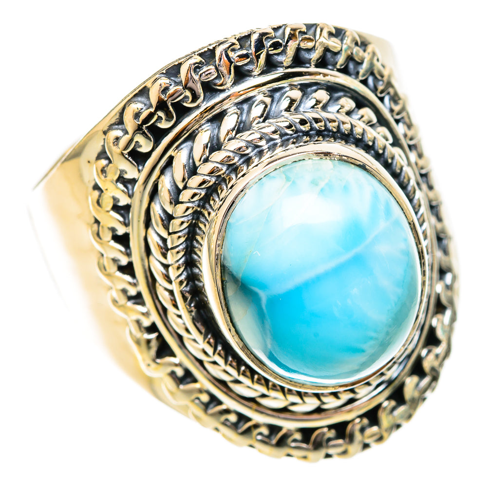 Larimar Rings handcrafted by Ana Silver Co - RING121030 - Photo 2