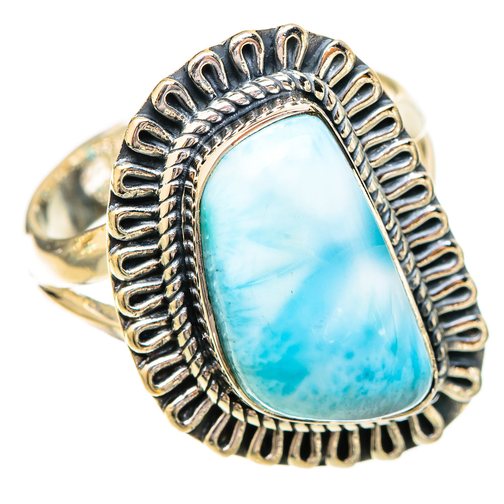 Larimar Rings handcrafted by Ana Silver Co - RING121067 - Photo 2